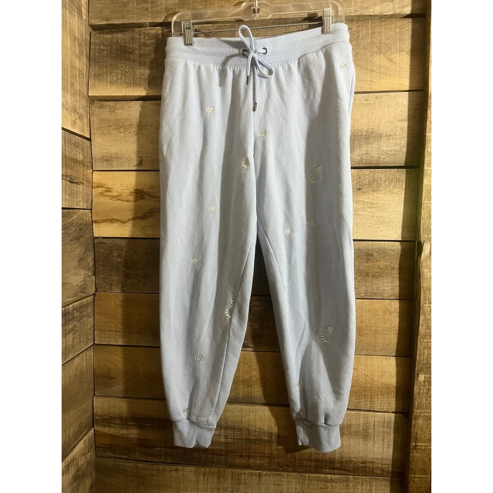 Honeydew Intimates Blue Paw Print Embroidered Joggers Lounge Pants Womens Small